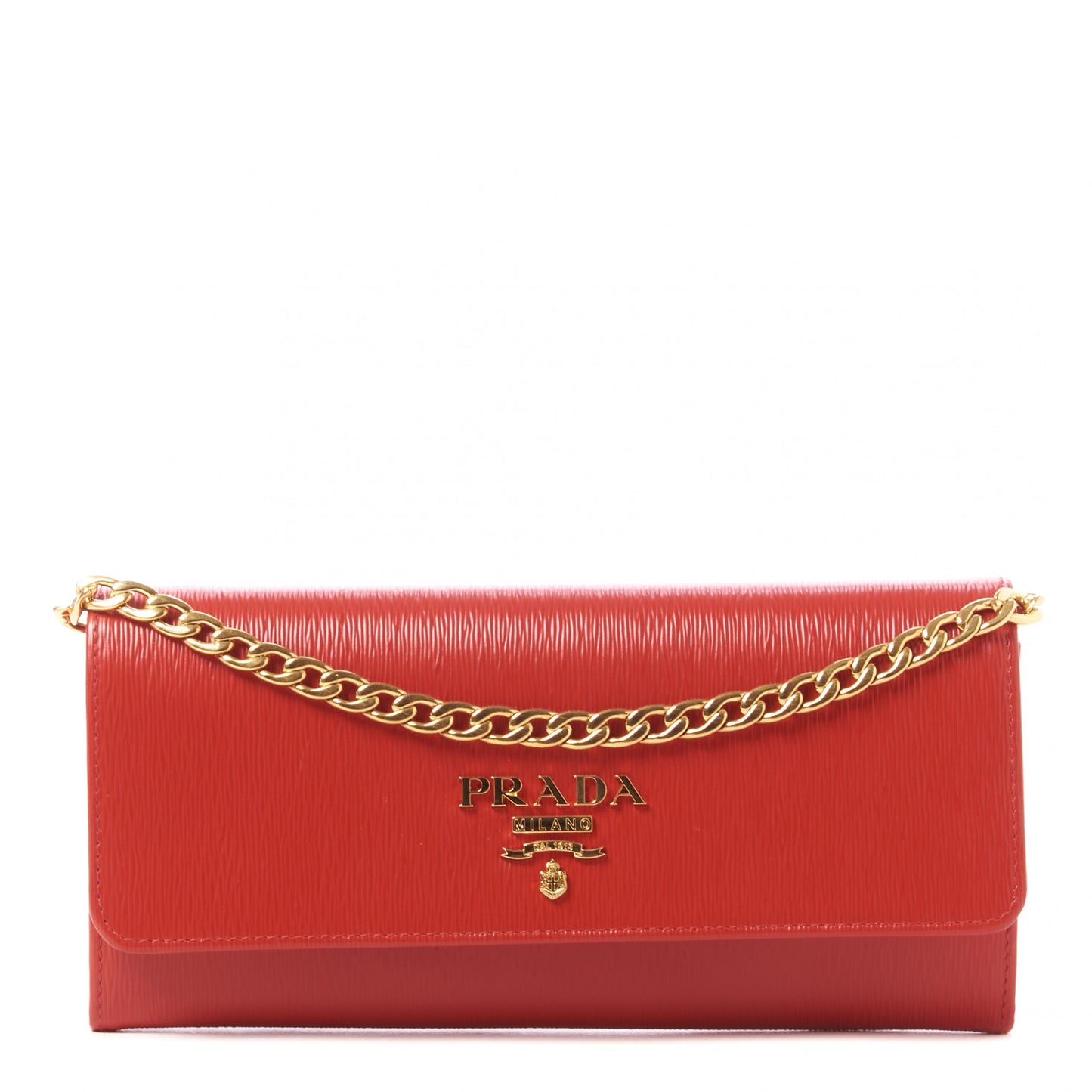 Vitello Move Metal Oro Chain Wallet Lacca