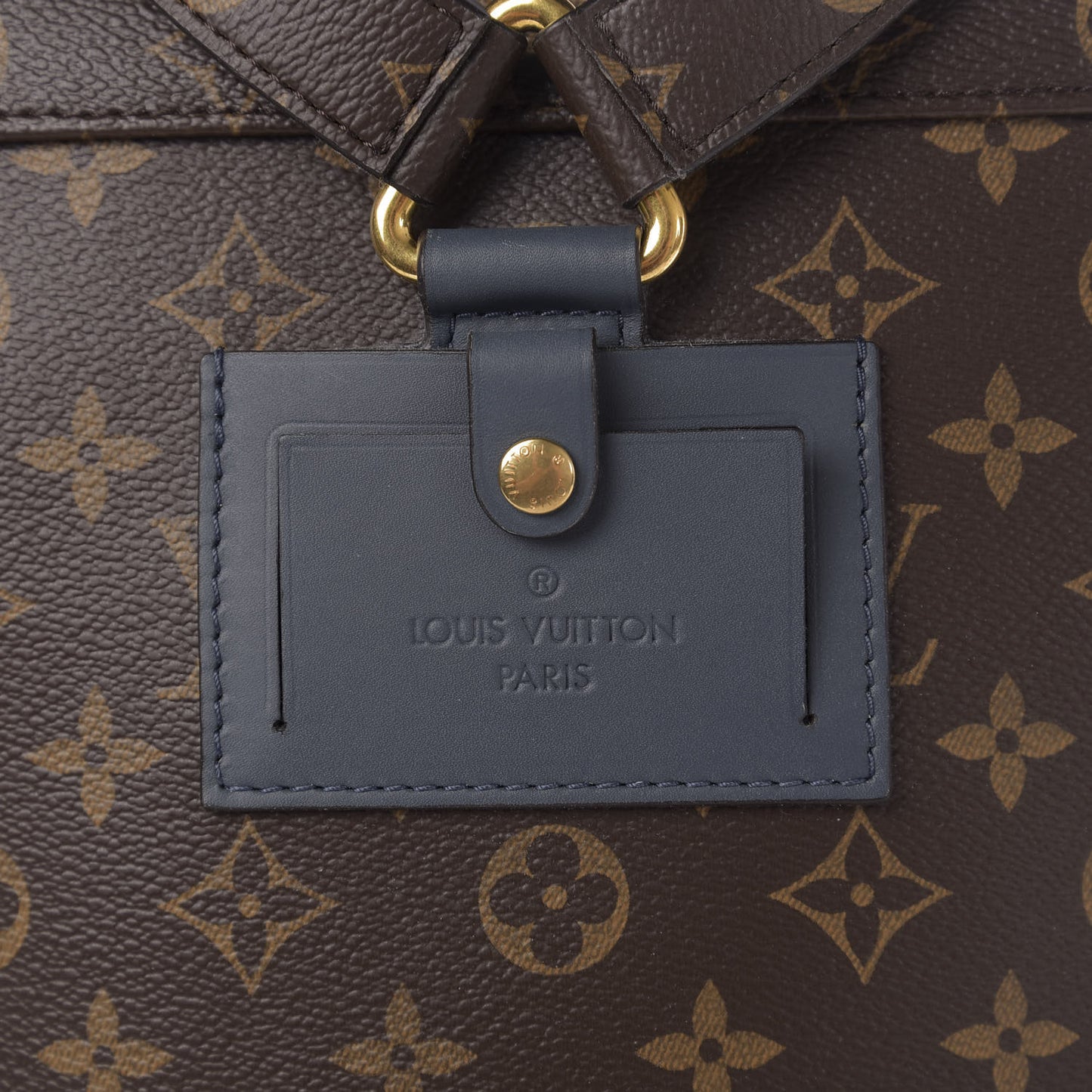 Monogram Cuir Slate Backpack Blue