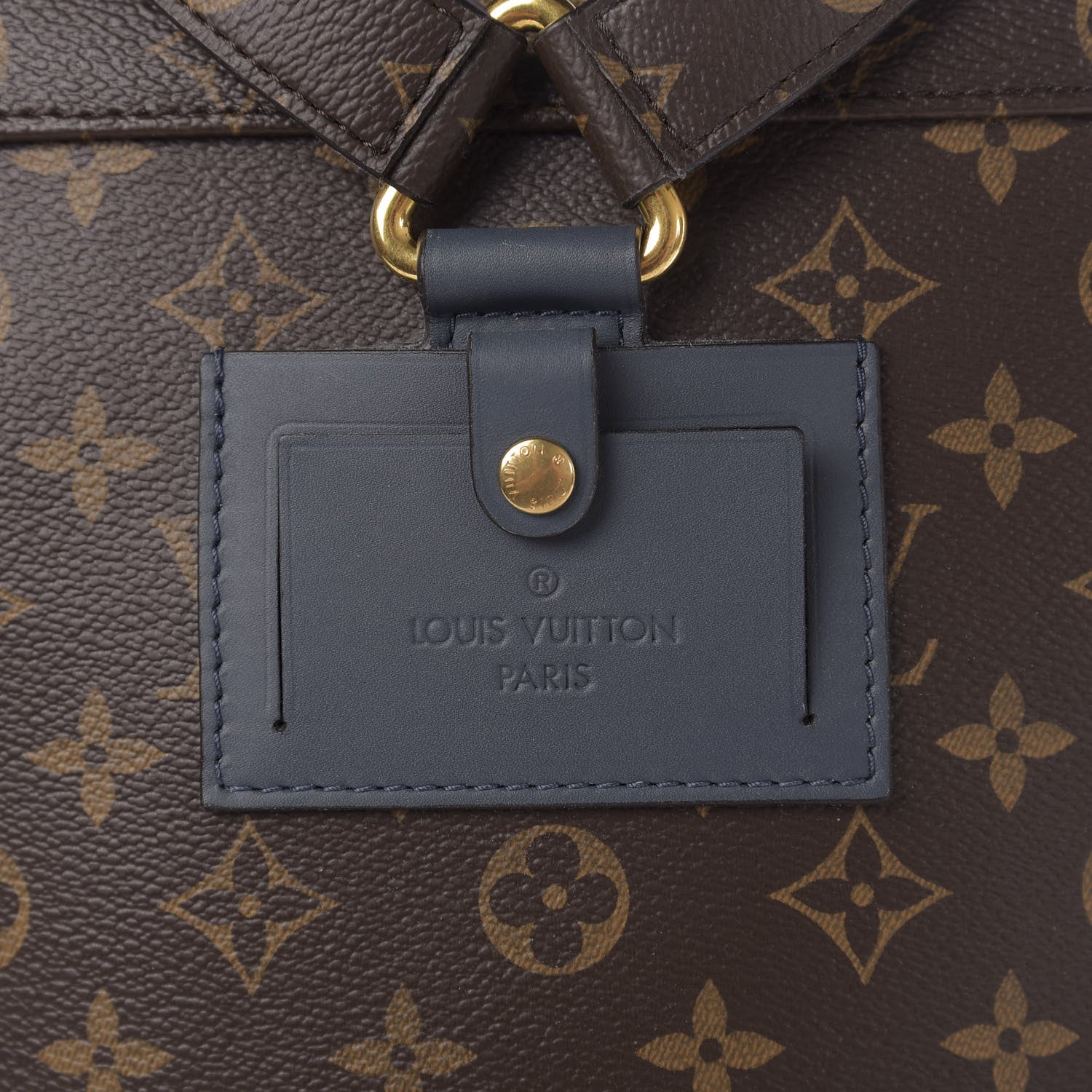 Louis Vuitton Monogram Cuir Slate Backpack Blue 6 of 9