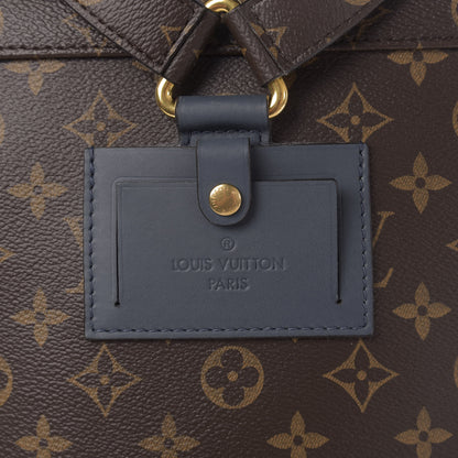 Louis Vuitton Monogram Cuir Slate Backpack Blue 6 of 9