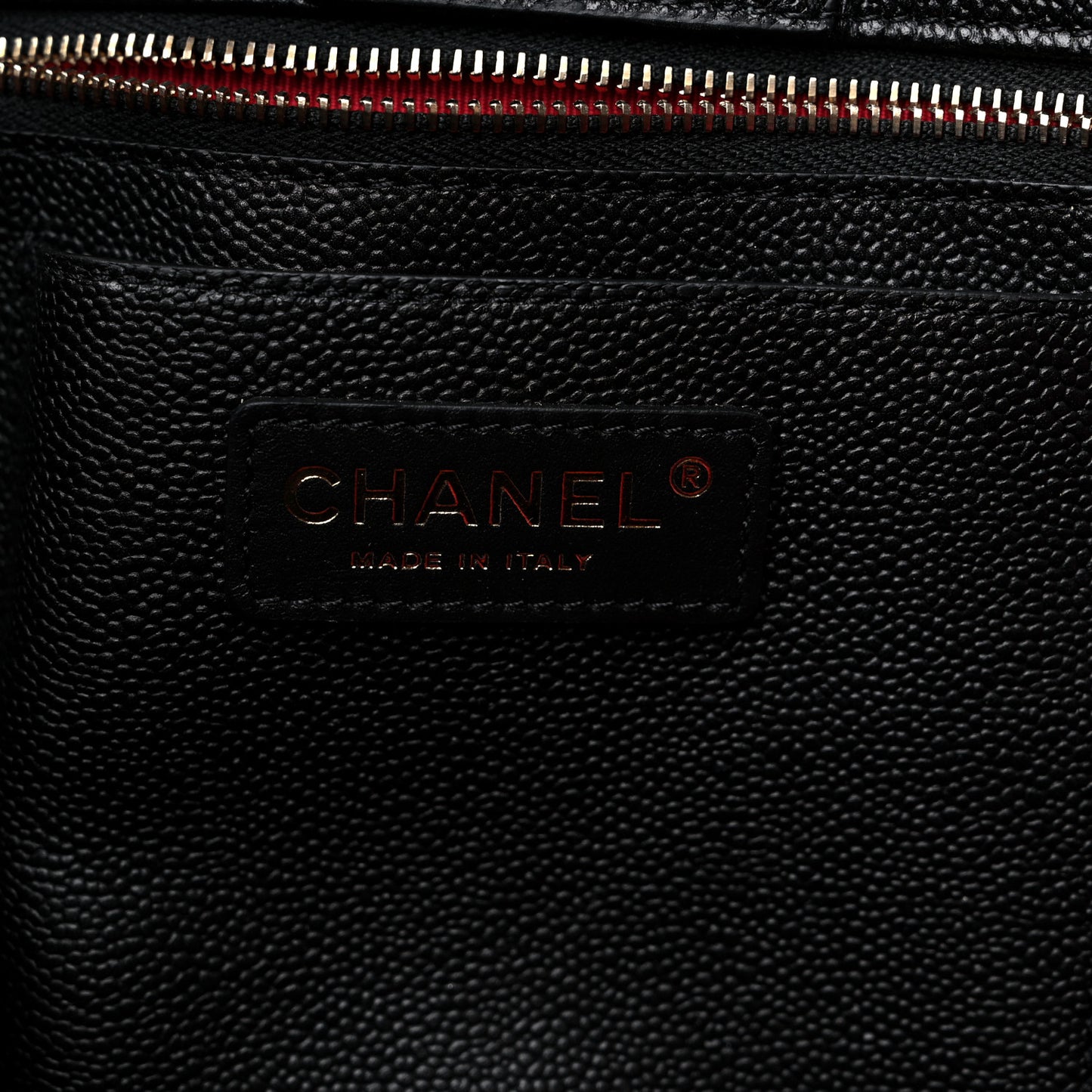 Caviar Quilted Large Shopping Tote Black
