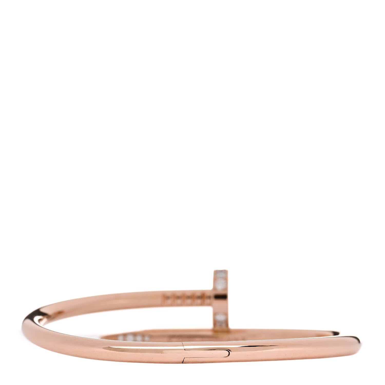 Cartier 18K Pink Gold Diamond Juste Un Clou Bracelet 15 2 of 4