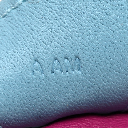 Hermes Milo Lambskin Grigri Rodeo Horse Bag Charm MM Rose Pourpre Cornaline Celeste 4 of 5