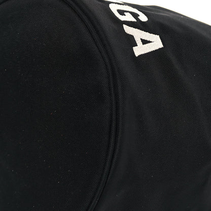 Balenciaga Recycled Sport Nylon Logo Embroidered Wheel Drawstring Bucket Bag XS Black 9 of 10
