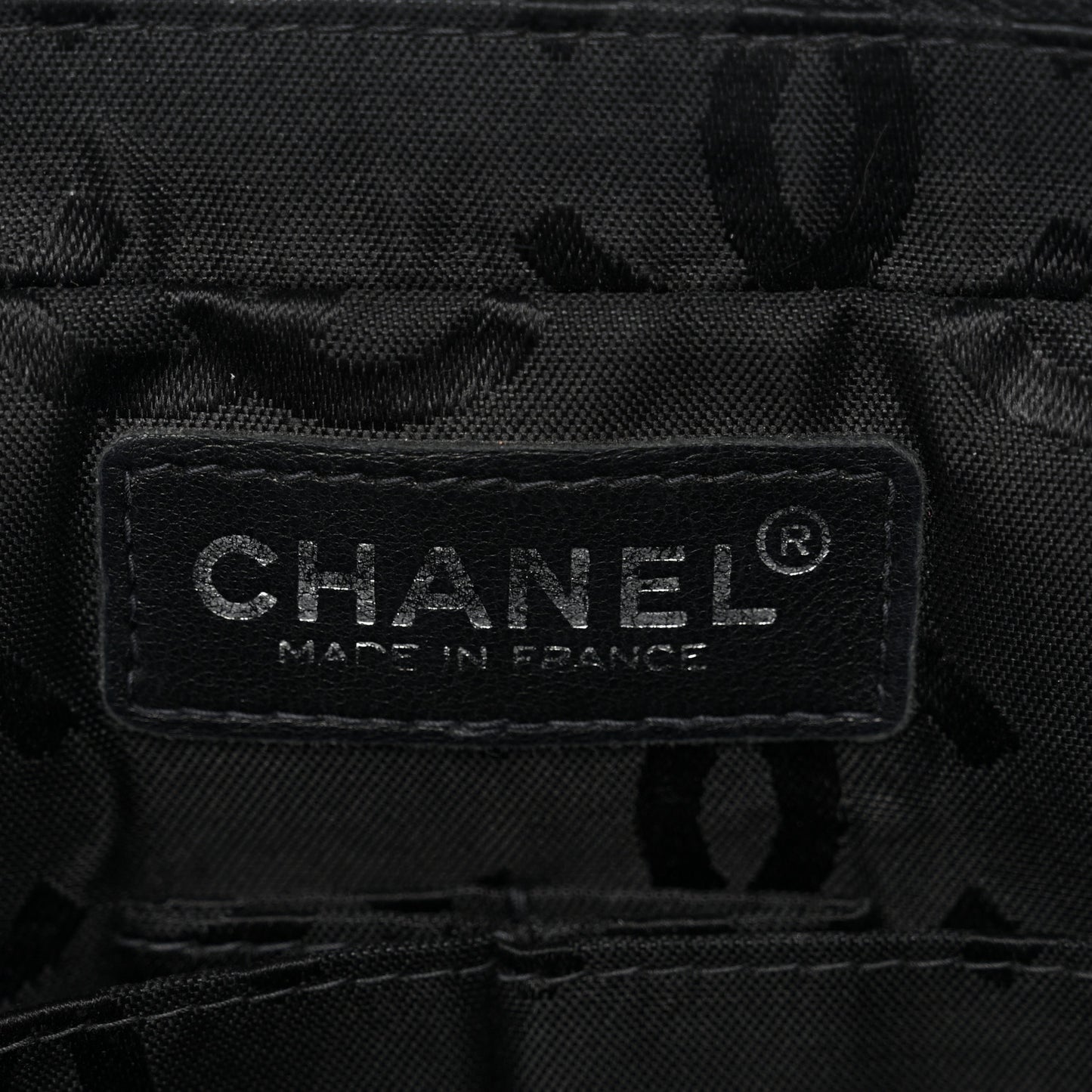 Nylon Square Quilted Flap Black