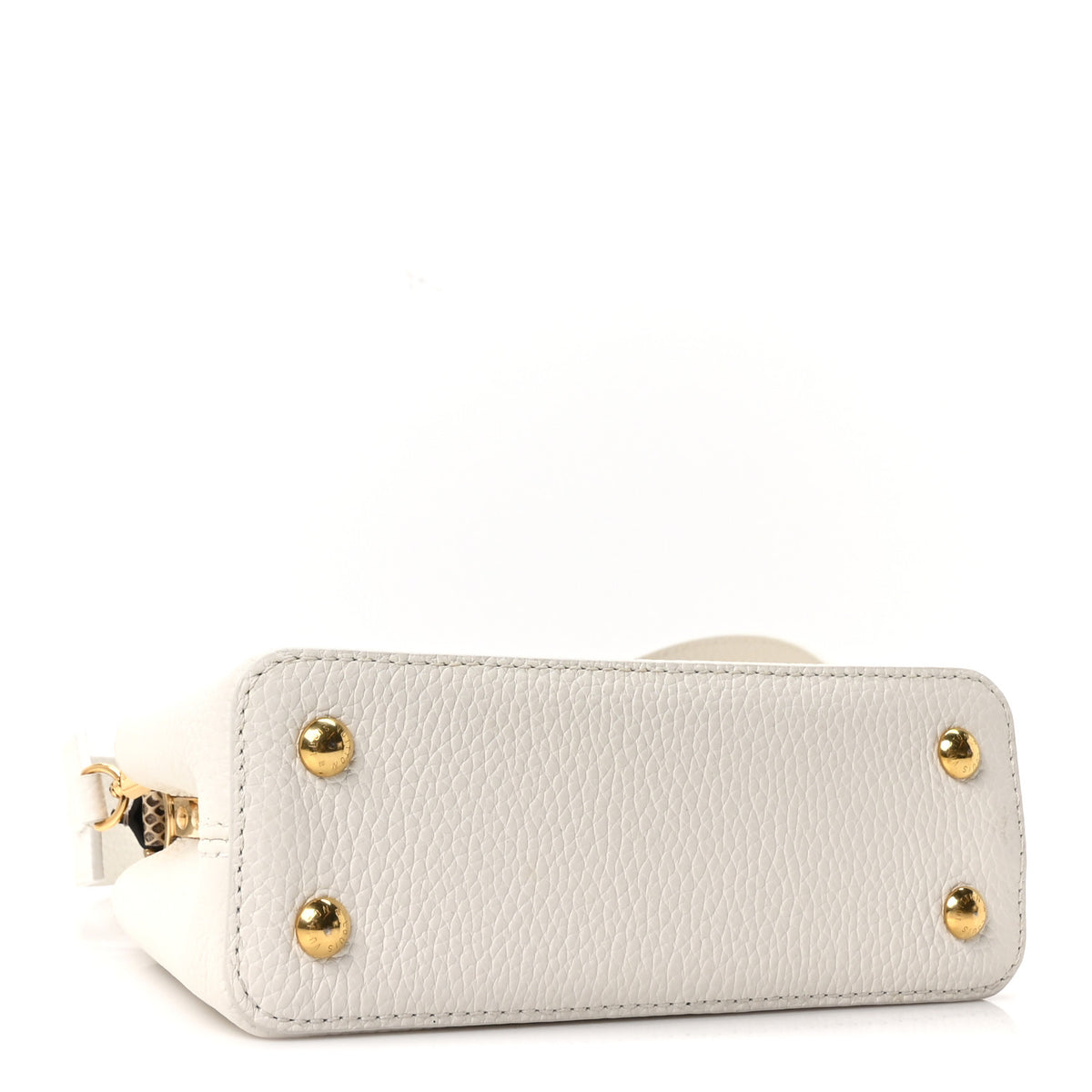 Louis Vuitton Taurillon Ayers Capucines Mini White Snow White 3 of 9