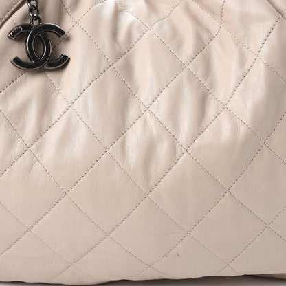 Chanel Calfskin Coco Pleats Hobo Beige 9 of 12