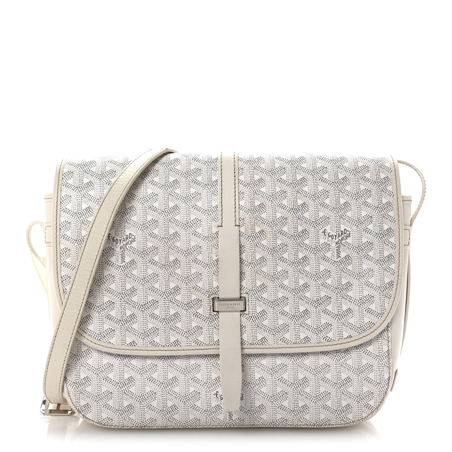 Goyardine Belvedere II PM Messenger Bag White