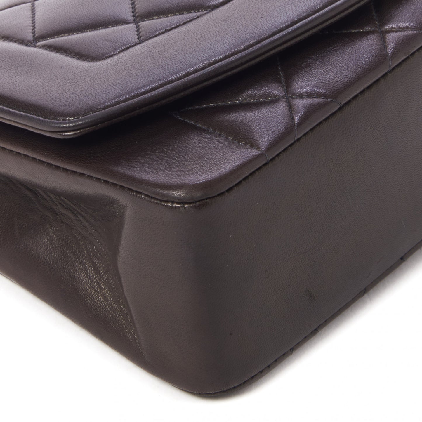Lambskin Quilted Small Single Flap Black
