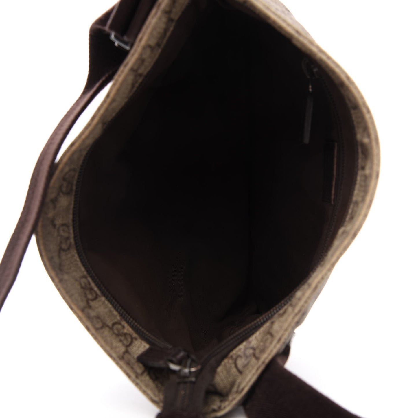 GG Plus Monogram Medium Flat Messenger Bag Dark Brown