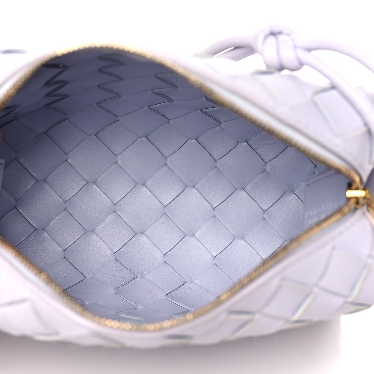 Nappa Intrecciato Mini Loop Camera Bag Oyster