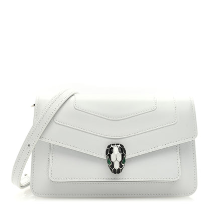 Bulgari Calfskin Serpenti Forever East West Shoulder Bag Opal Grey 3 of 10