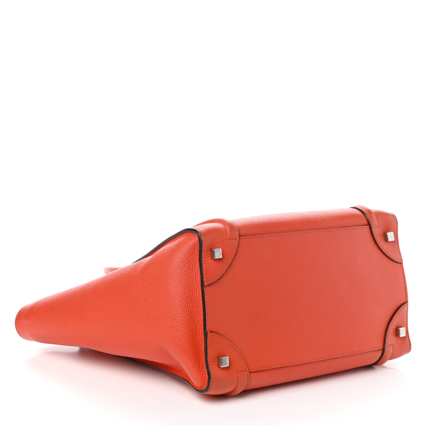 Drummed Calfskin Mini Luggage Vermillion