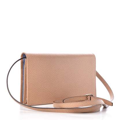 Gucci Dollar Calfskin Mini Swing Wallet Bag Camelia Mineral Blue 3 of 8