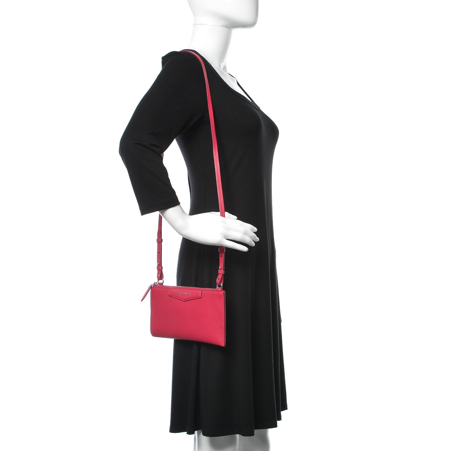 Givenchy Grained Goatskin Antigona Crossbody Fuchsia 2 of 9