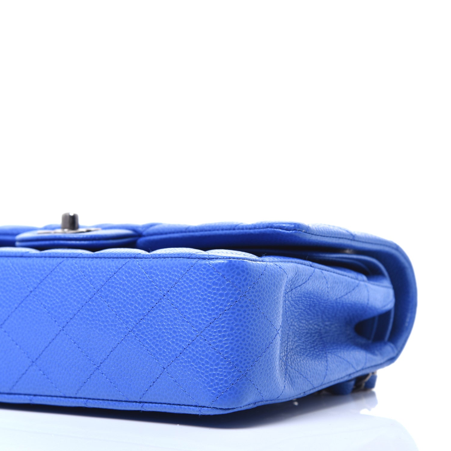 Chanel Caviar Quilted Medium Double Flap Blue 8 of 9