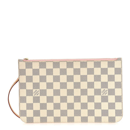 Louis Vuitton Damier Azur Neverfull MM GM Pochette Rose Ballerine 1 of 7