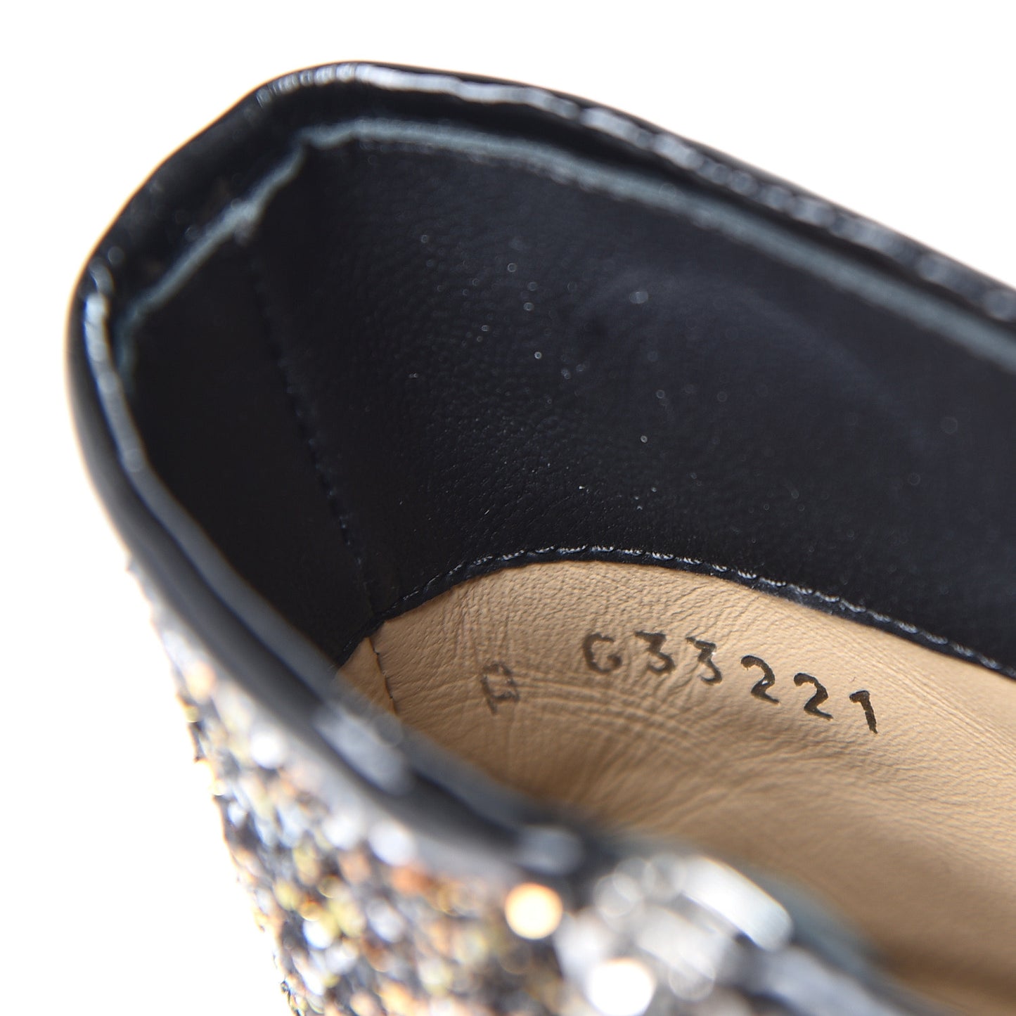 Glitter Patent Cap Toe Short Boots 42 Bronze Black