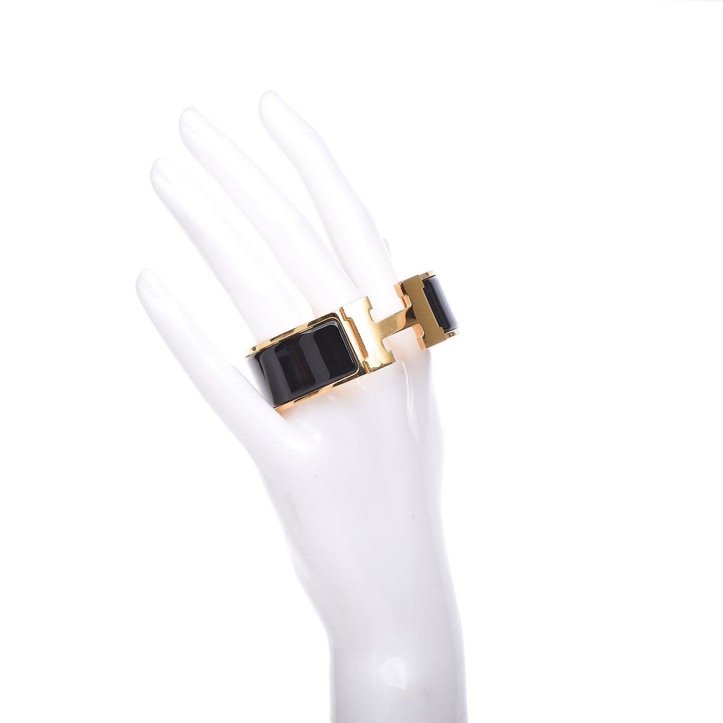 Enamel Wide Clic Clac H Bracelet PM Black