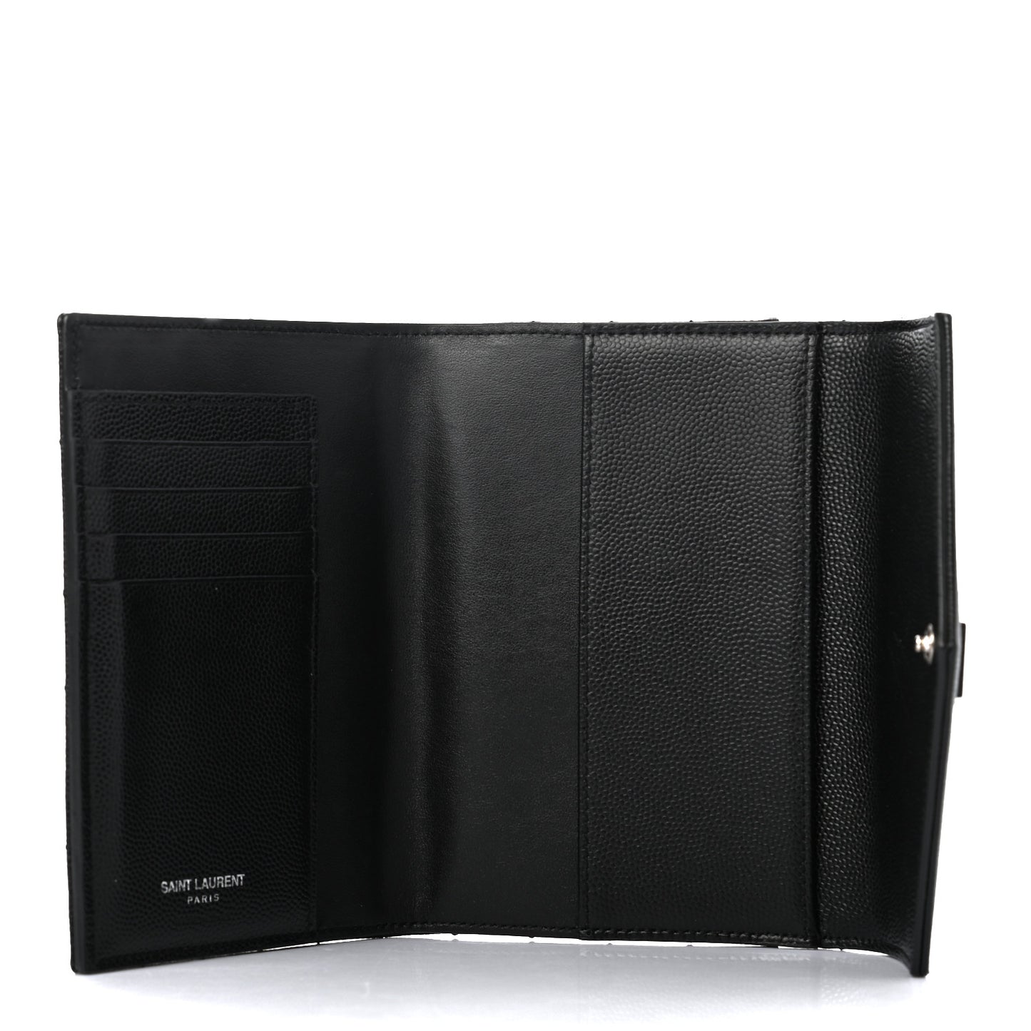 Grain De Poudre Matelasse Chevron Small Monogram Passport Case Black