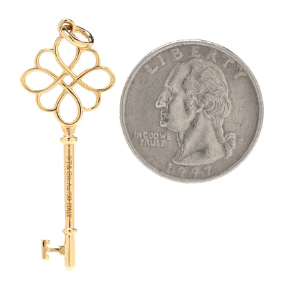 Tiffany 18K Yellow Gold Knot Key Pendant 2 of 3