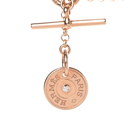 Hermes 18K Rose Gold Diamond Gambade Bracelet SH 4 of 6