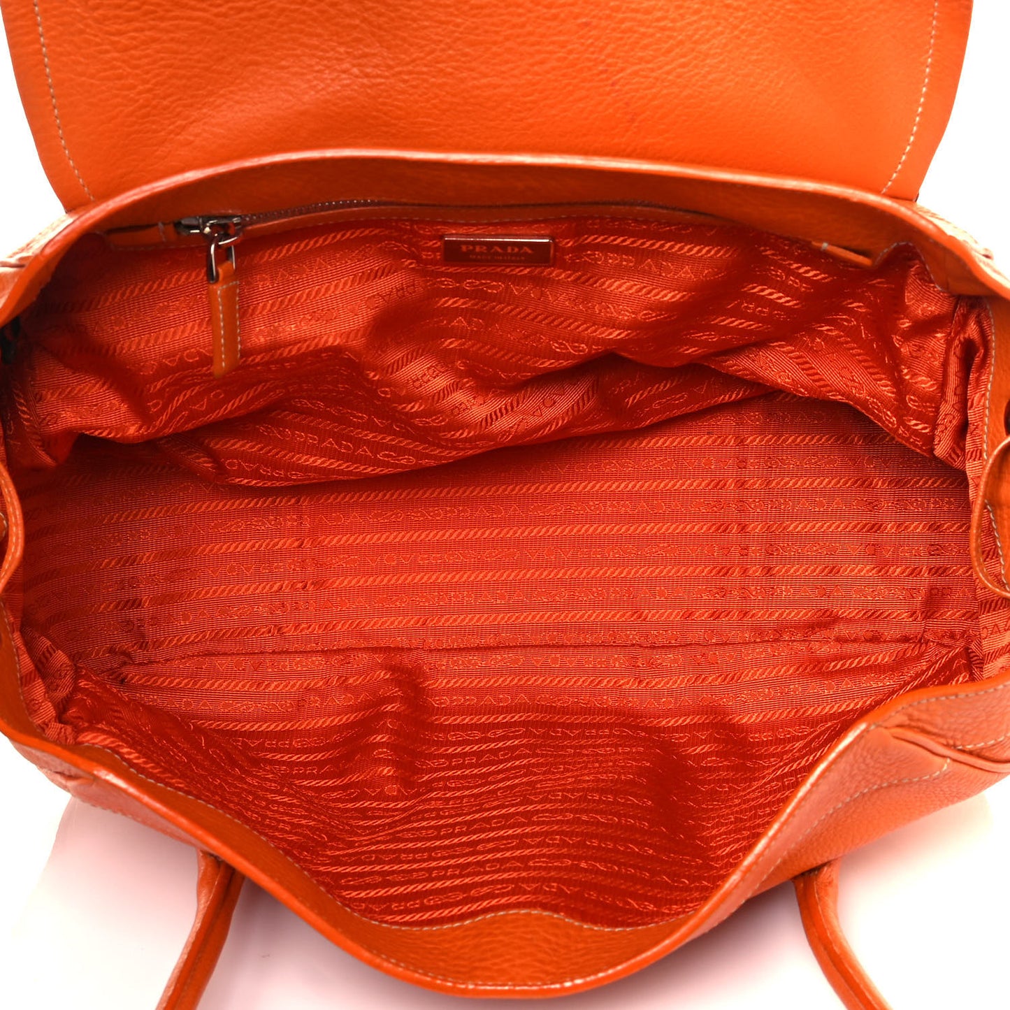 Vitello Daino Lizard Shoulder Bag Orange