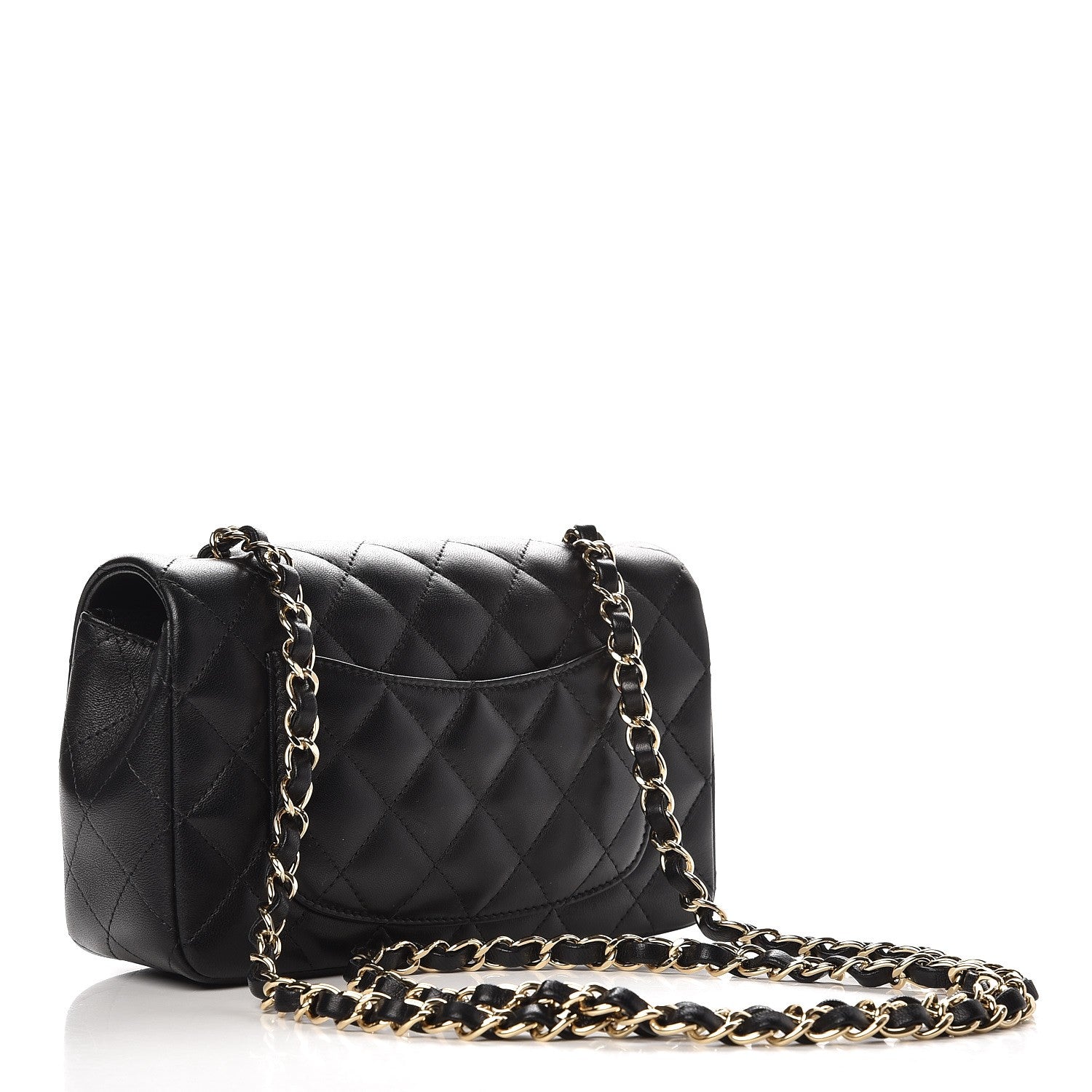 Chanel Lambskin Quilted Mini Rectangular Flap Black 3 of 8