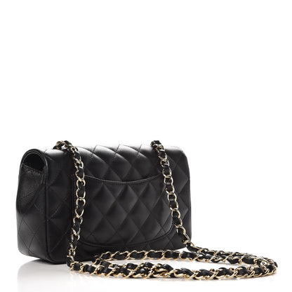 Chanel Lambskin Quilted Mini Rectangular Flap Black 3 of 8