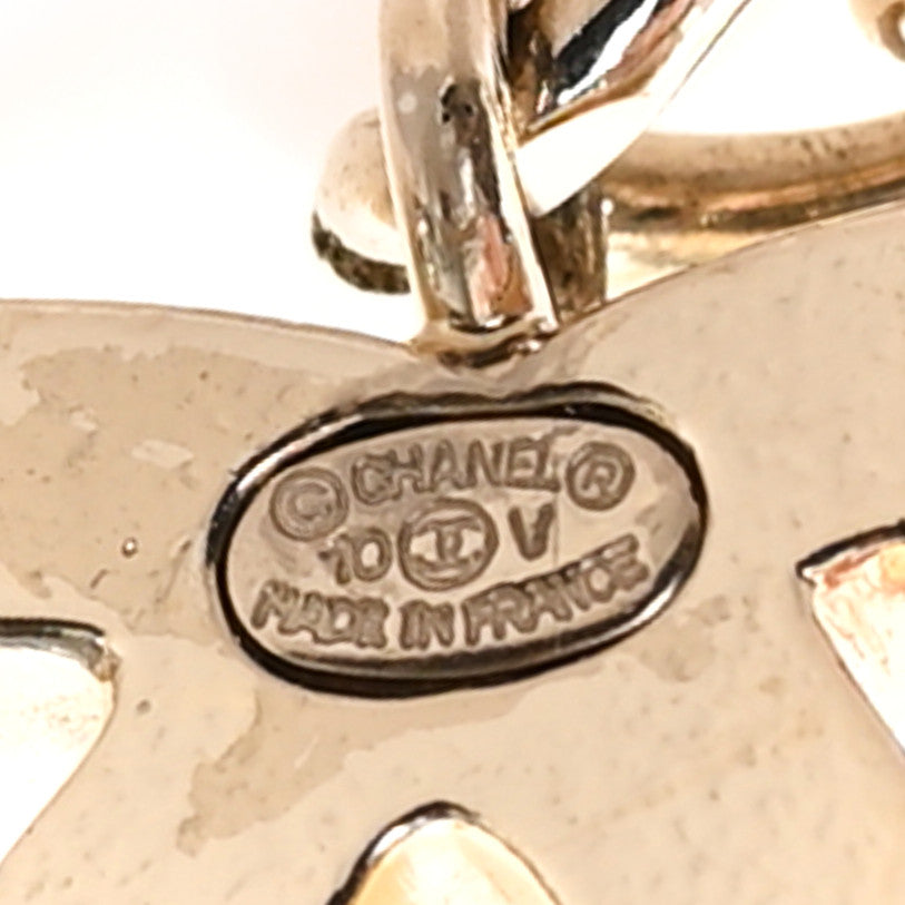 Chanel Enamel CC Chain Logo Belt Gold White 3 of 4