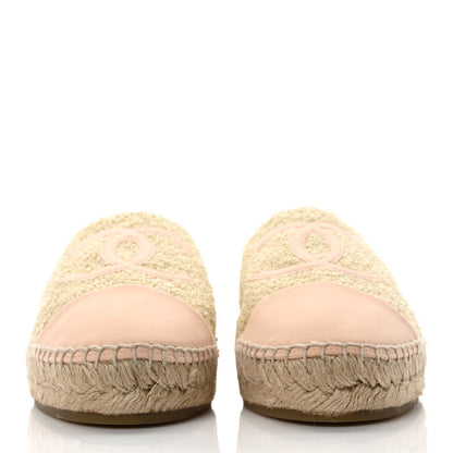 Chanel Fabric CC Espadrilles 39 Ecru Light Beige 2 of 10