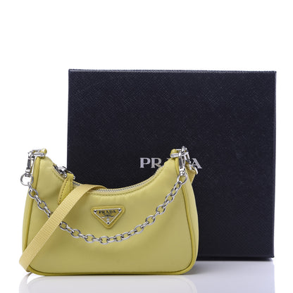 Prada Tessuto Nylon Saffiano Mini Re-Edition 2000 Shoulder Bag Ananas 10 of 10