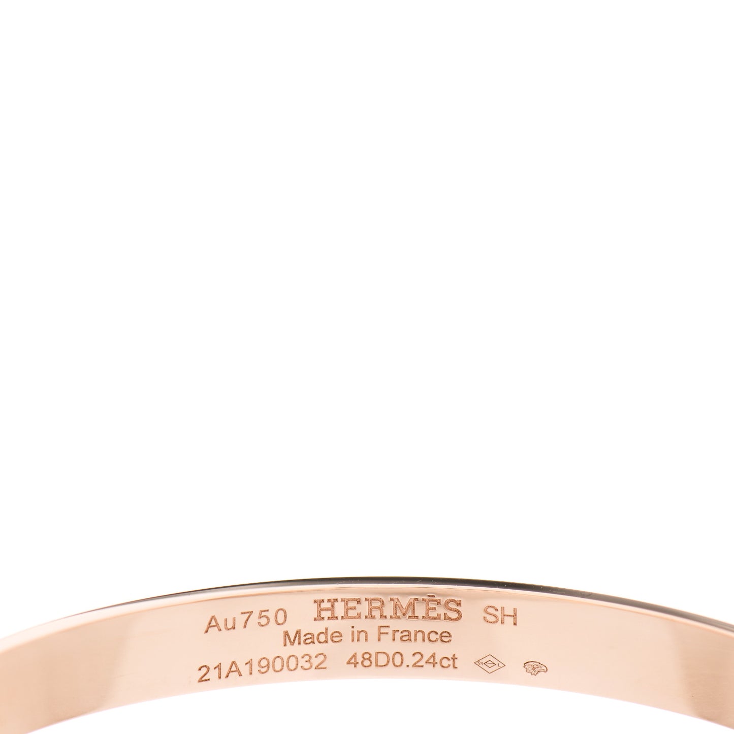 18K Rose Gold Diamond PM Collier De Chien Bracelet SH