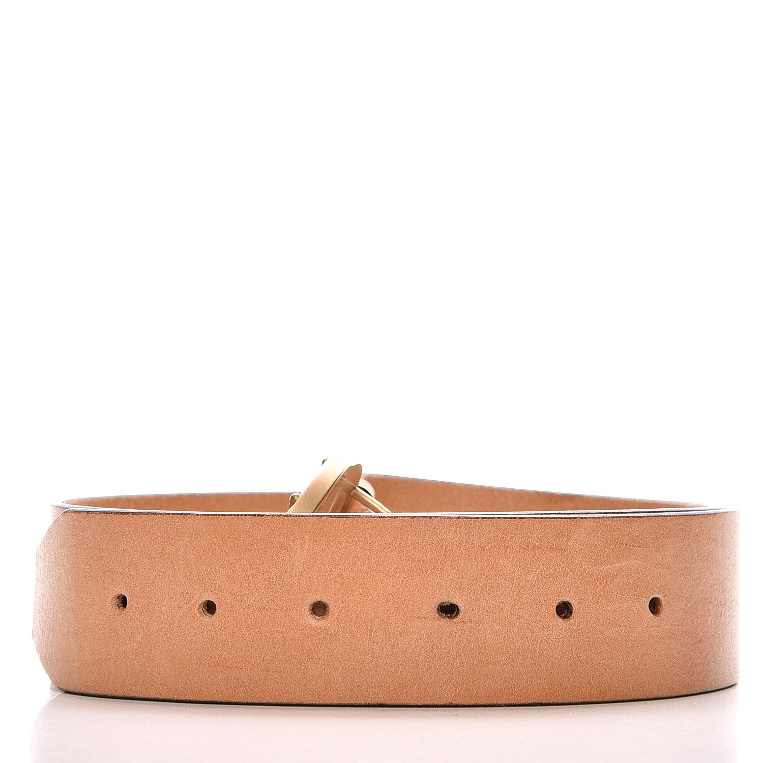Gucci Calfskin Studded Interlocking G Belt 80 32 Tan 5 of 7