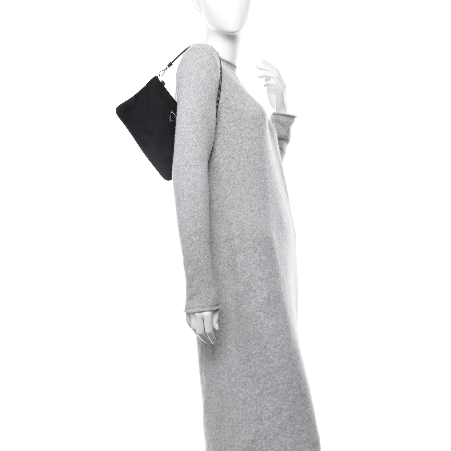 Prada Tessuto Nylon Pochette Bag Black 2 of 11