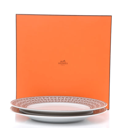 Hermes Porcelain Mosaique Au 24 Platine Dinner Plate Set of 2 6 of 6