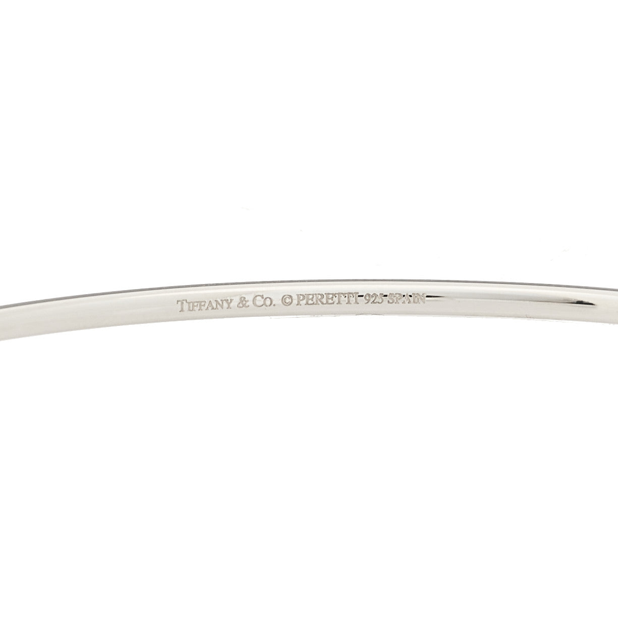 Tiffany Sterling Silver Elsa Peretti Open Heart Bangle 3 of 3