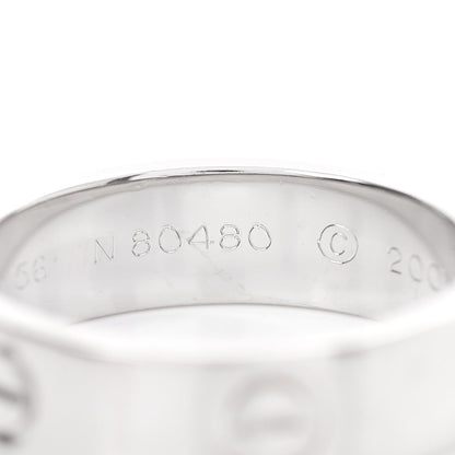 Cartier Platinum 5.5mm LOVE Ring 56 7.75 5 of 6