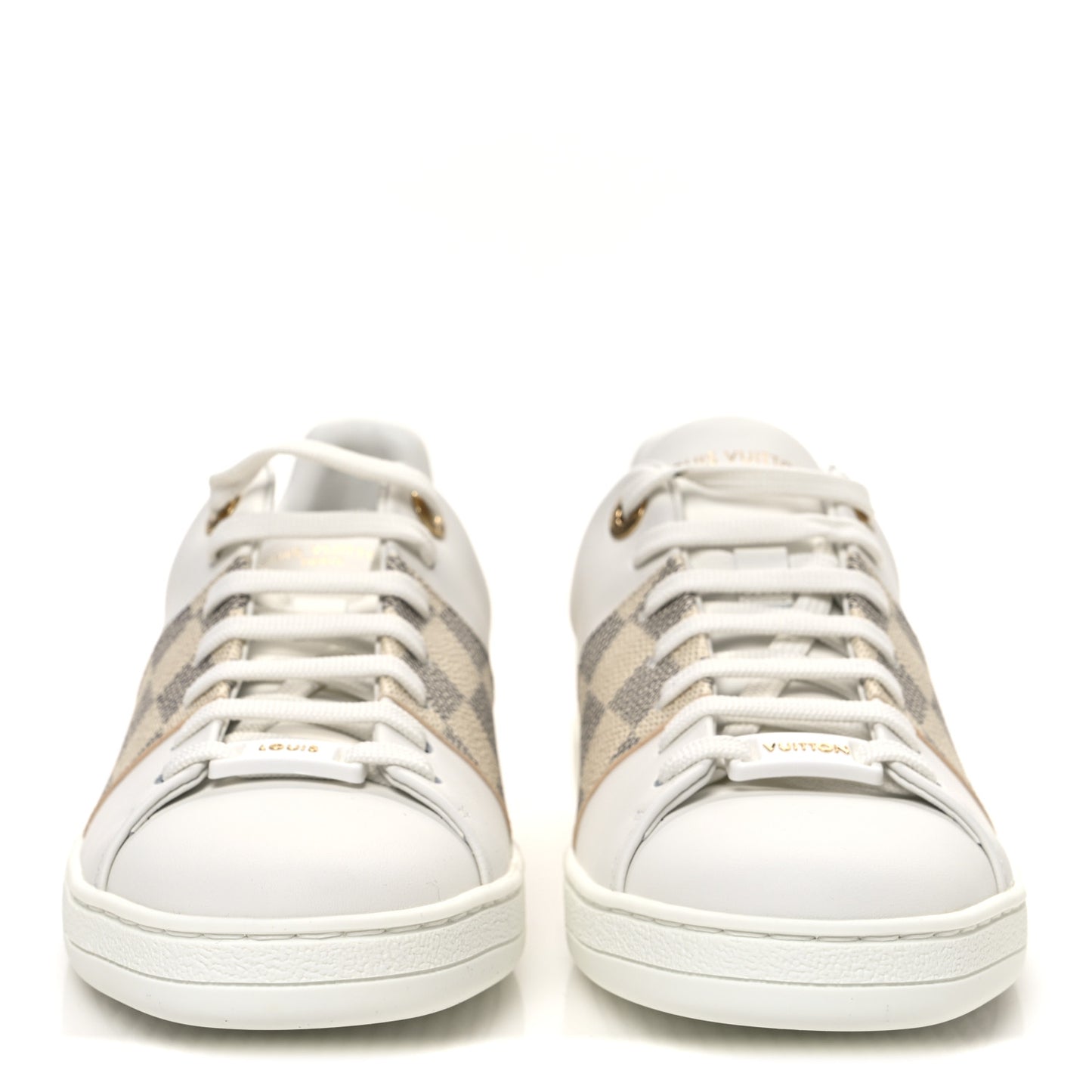 Damier Azur Front Row Sneaker 38 White