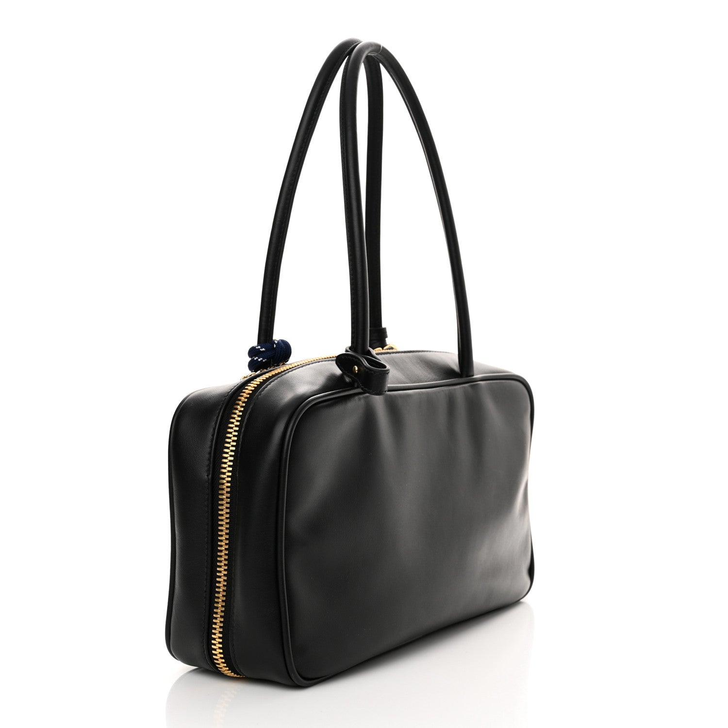 Miu Miu Calfskin Softy Medium Beau Top Handle Bag Black 3 of 9
