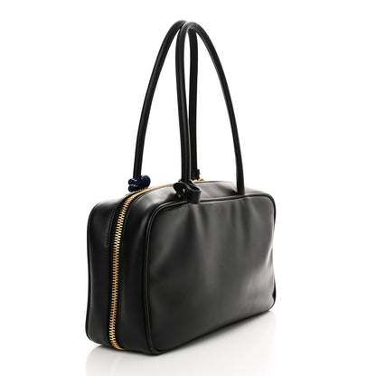 Miu Miu Calfskin Softy Medium Beau Top Handle Bag Black 3 of 9