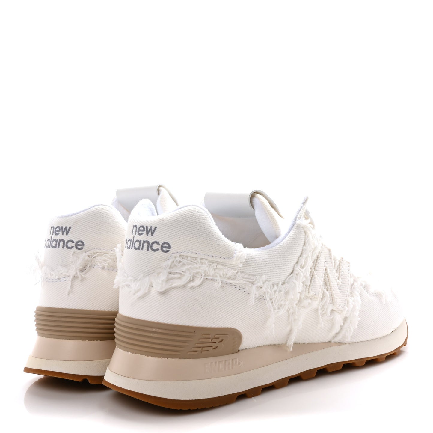 X NEW BALANCE Denim Marmorizzato 574 Sneakers 38.5 White