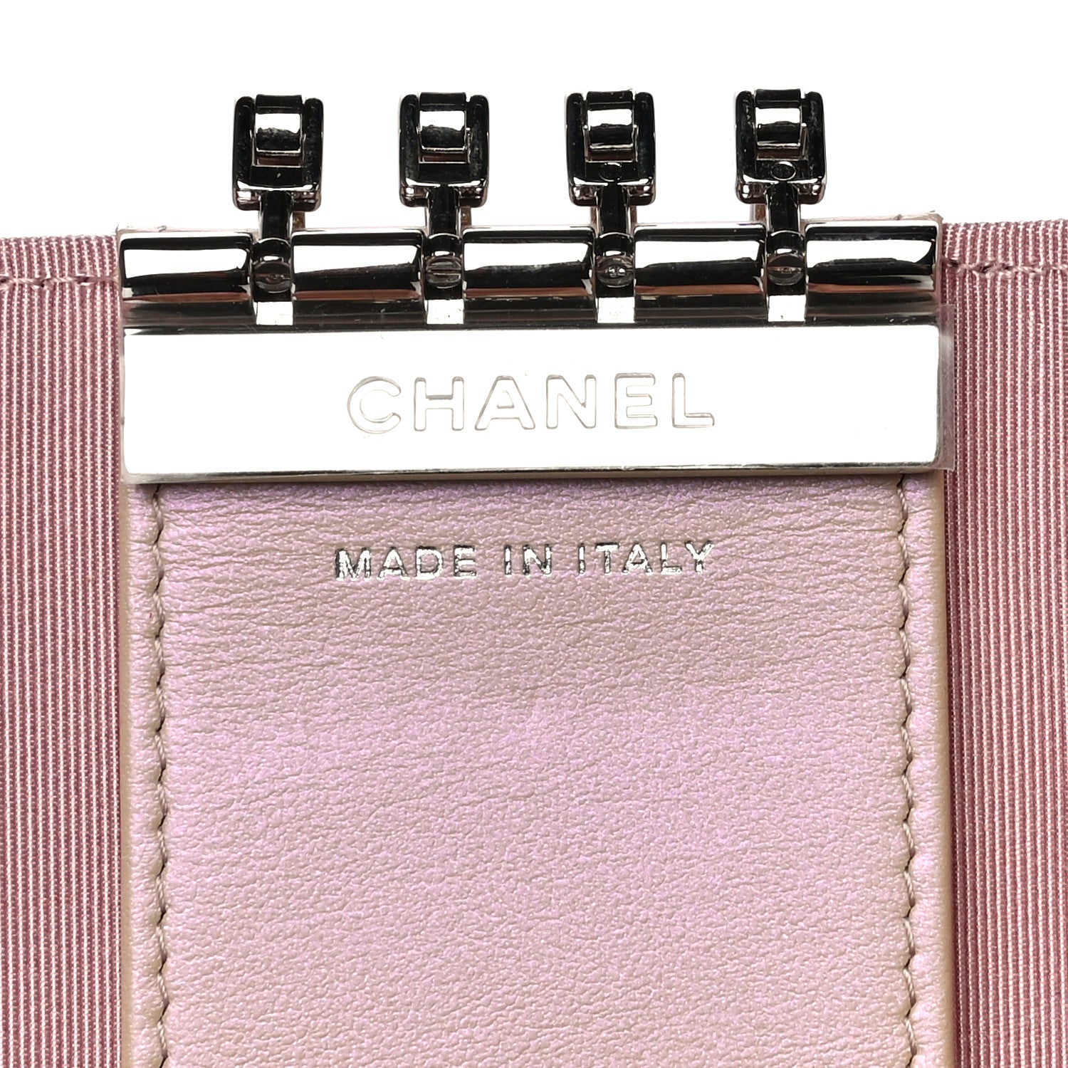 Chanel Iridescent Calfskin Quilted Classic 4 Key Holder Wallet Pink 8 of 13