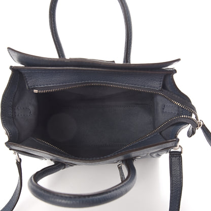Celine Drummed Calfskin Nano Luggage Orage 4 of 8