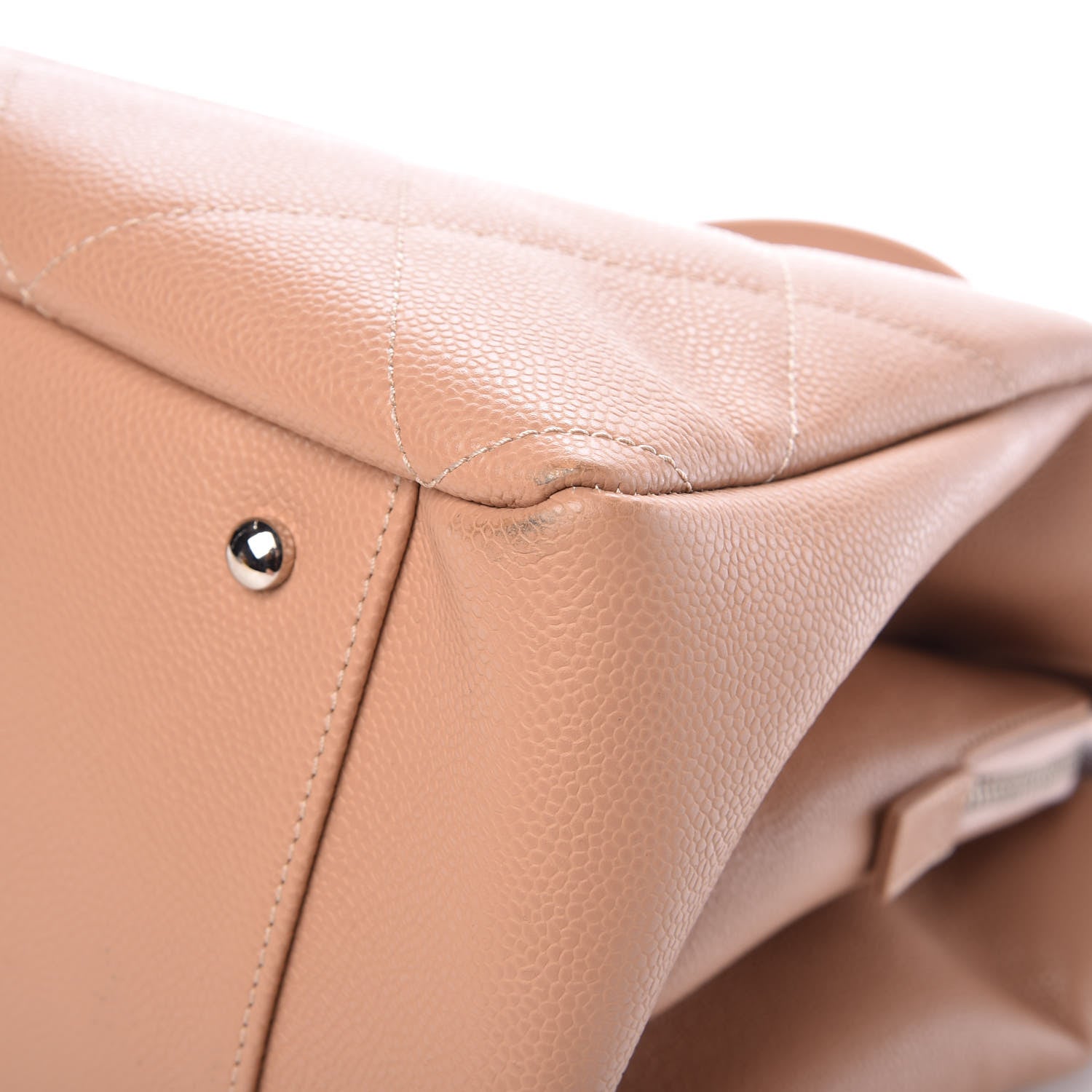 Chanel Soft Caviar Quilted Large CC Timeless Tote Beige 10 of 13