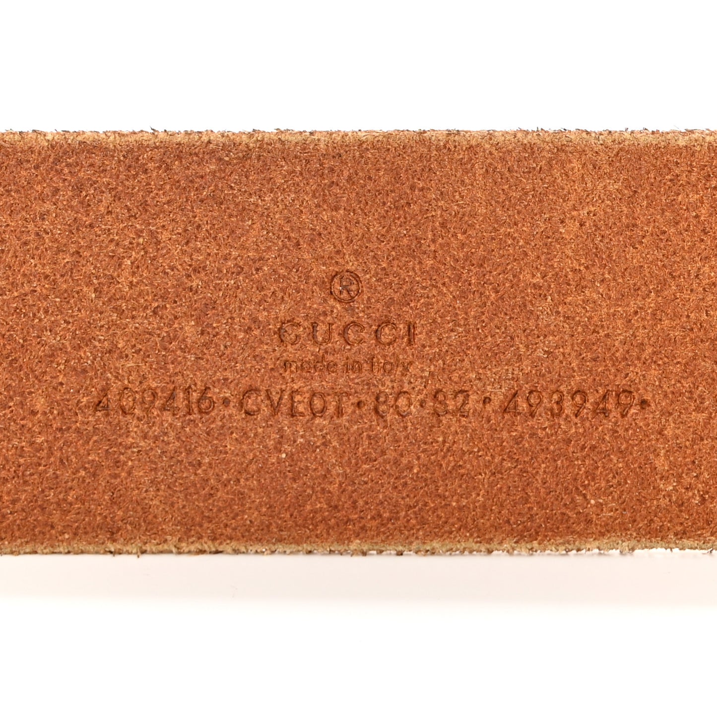 Faded Calfskin Double G 40mm Belt 80/32 Cuir