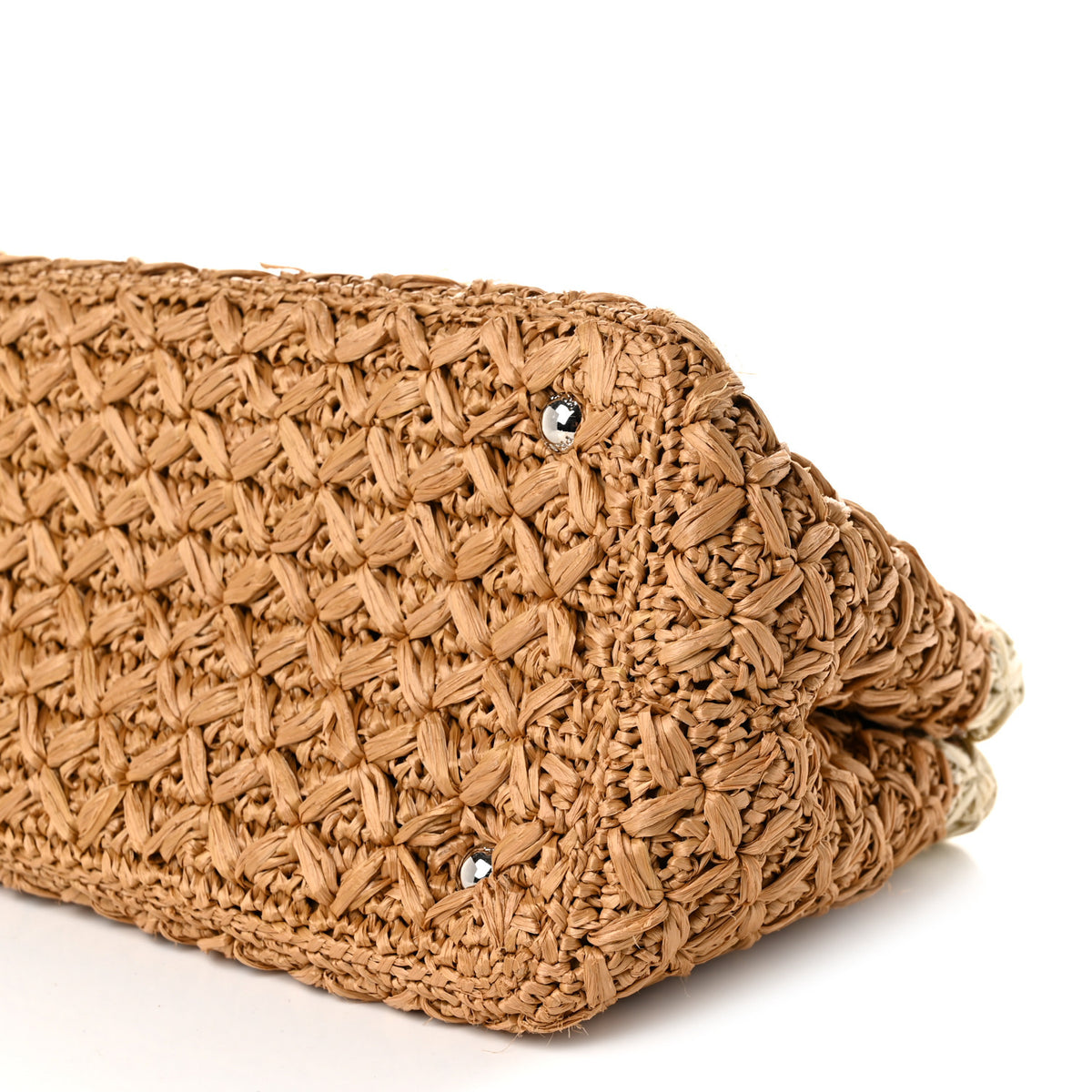 Prada Raffia Crochet Tote Naturale Talco 11 of 11