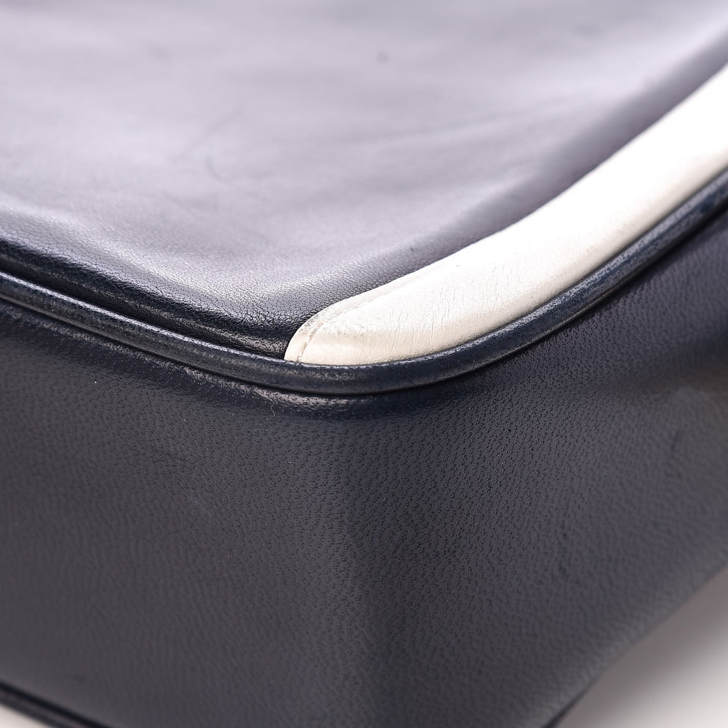 Lambskin Tassel Camera Case Navy White