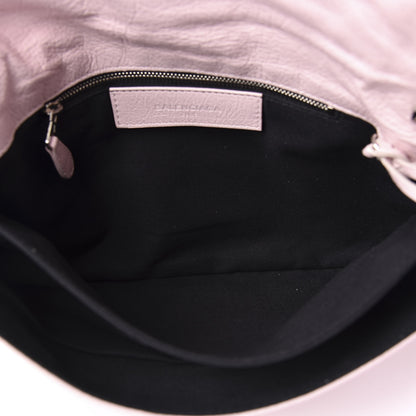 Balenciaga Agneau Giant 12 Silver Hardware Envelope Strap Clutch Rose Poudre 6 of 12