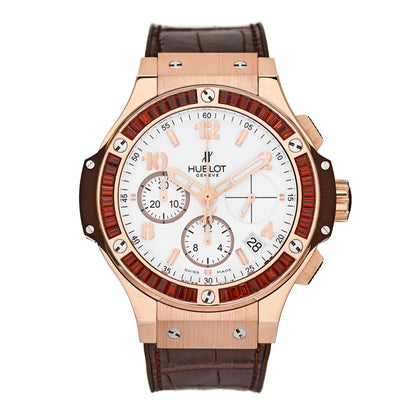 Hublot 18K Rose Gold Alligator Garnet 41mm Big Bang Tutti Frutti Automatic Watch 341.PC.2010.LR.1903 1 of 4